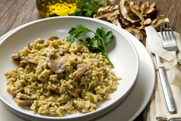 risotto ai funghi porcini e salsiccia
